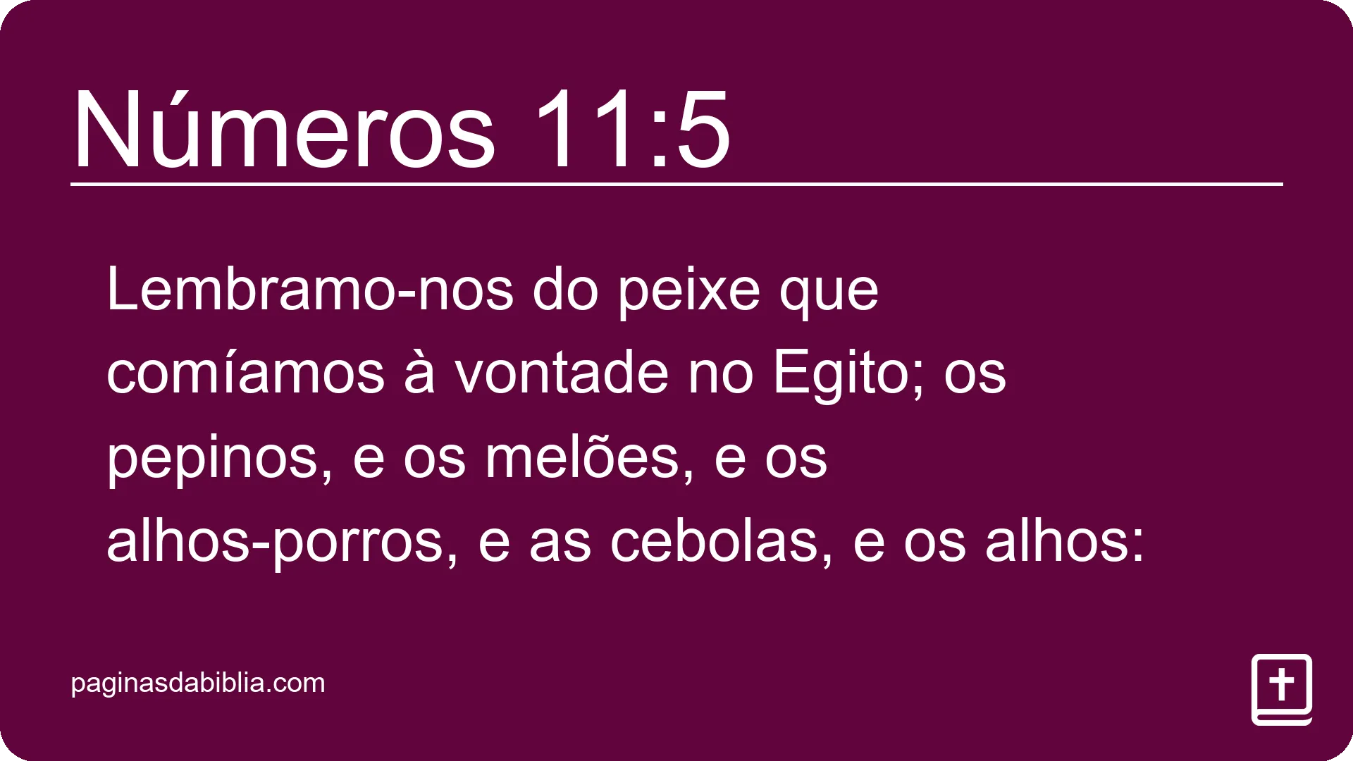 Números 11:5