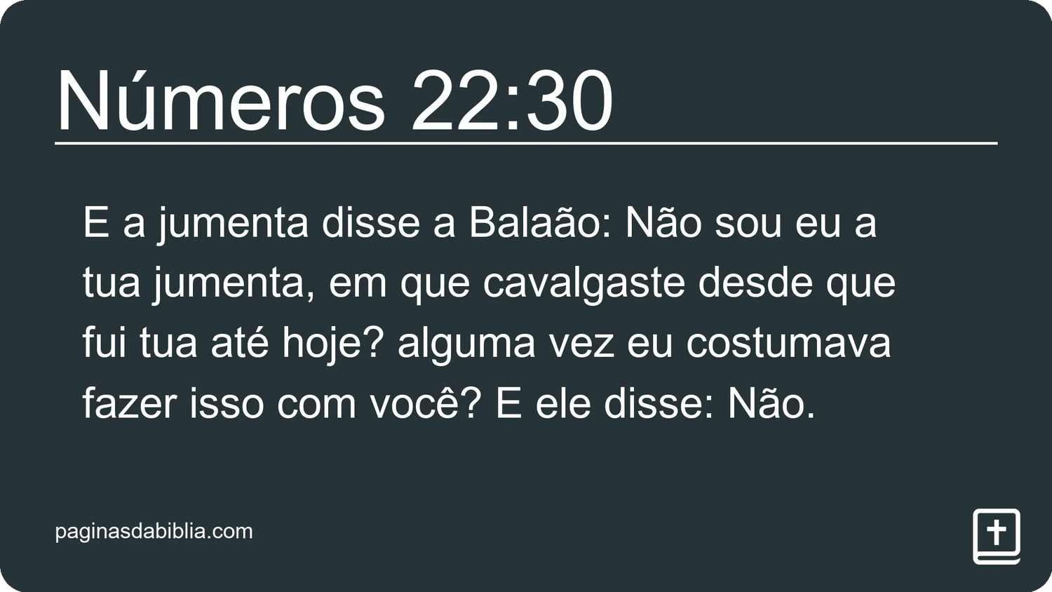 Números 22:30