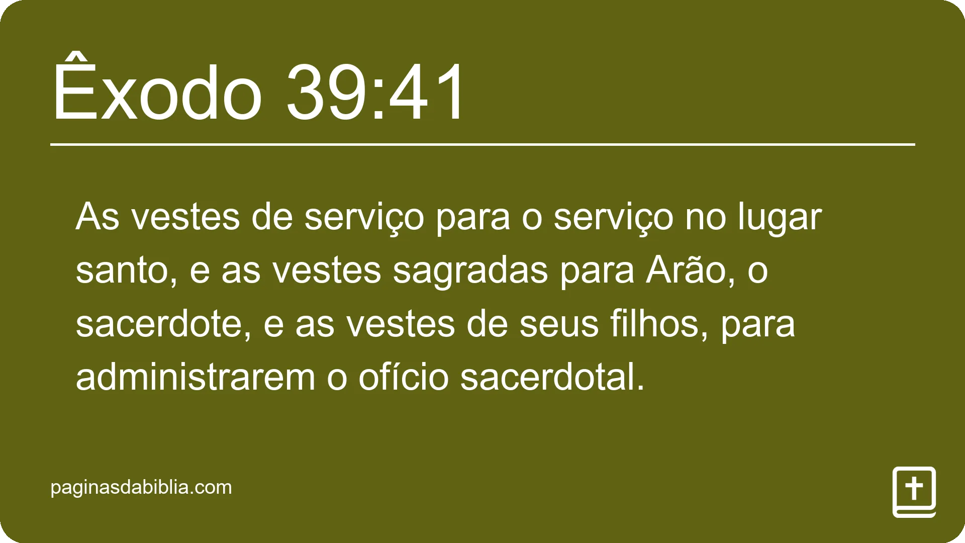 Êxodo 39:41