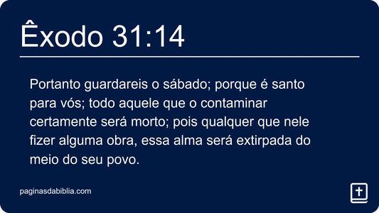 Êxodo 31:14