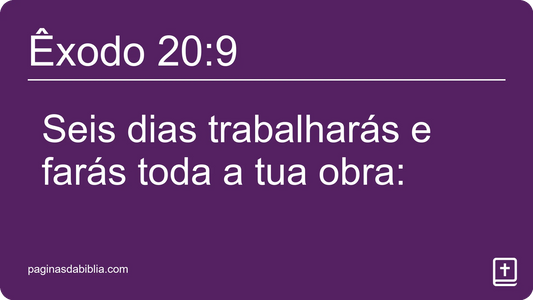 Êxodo 20:9