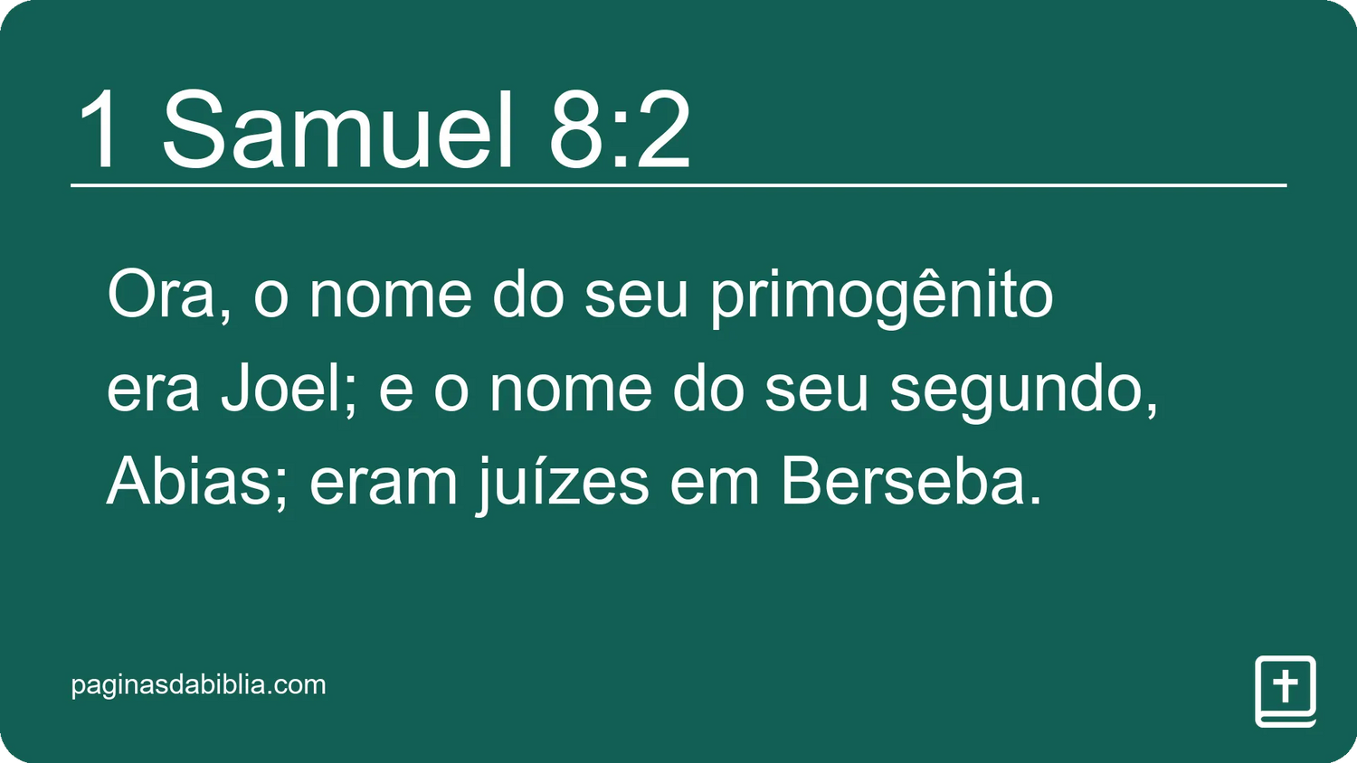 1 Samuel 8:2