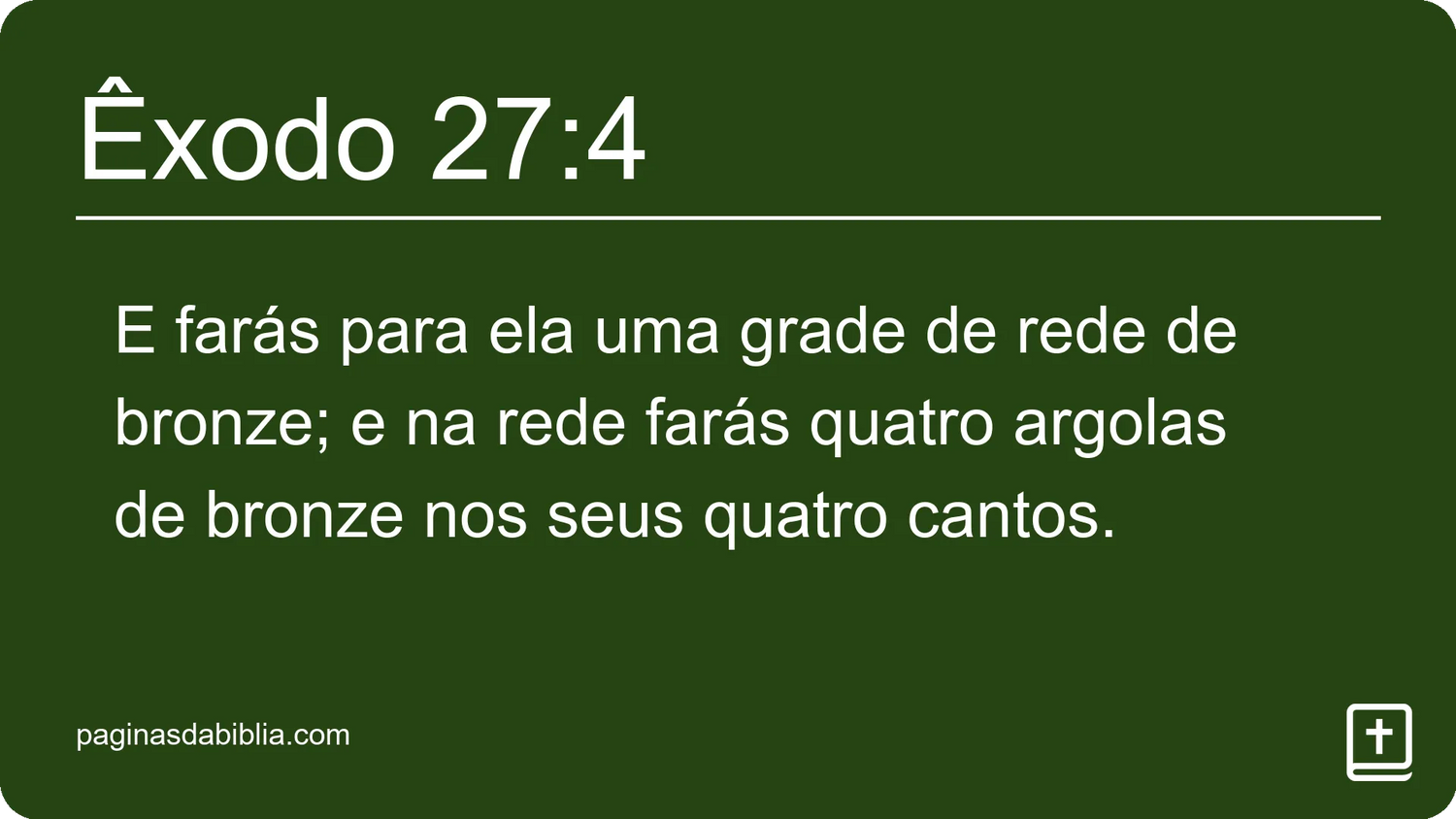 Êxodo 27:4