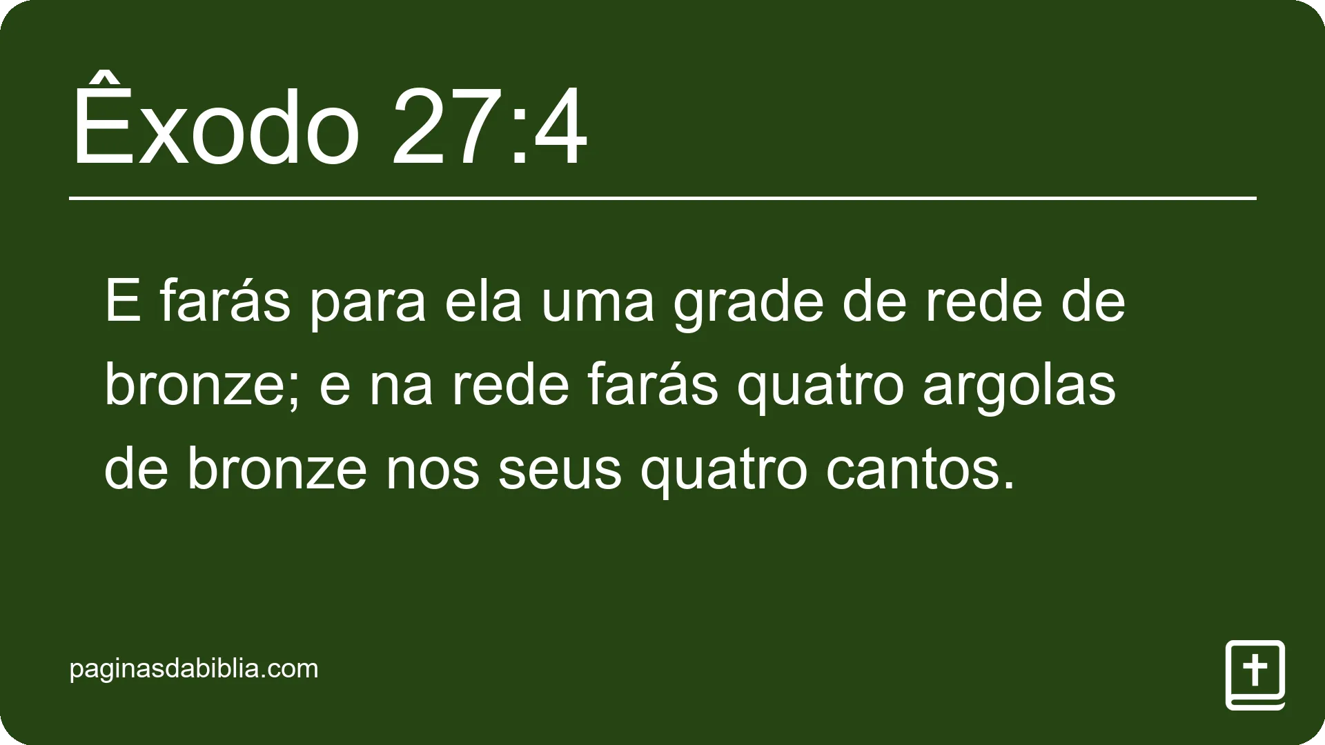 Êxodo 27:4