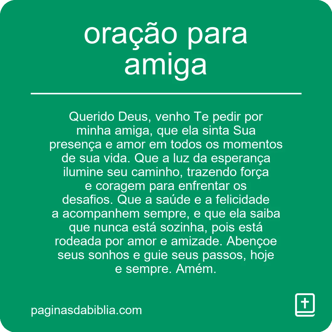 oração para amiga