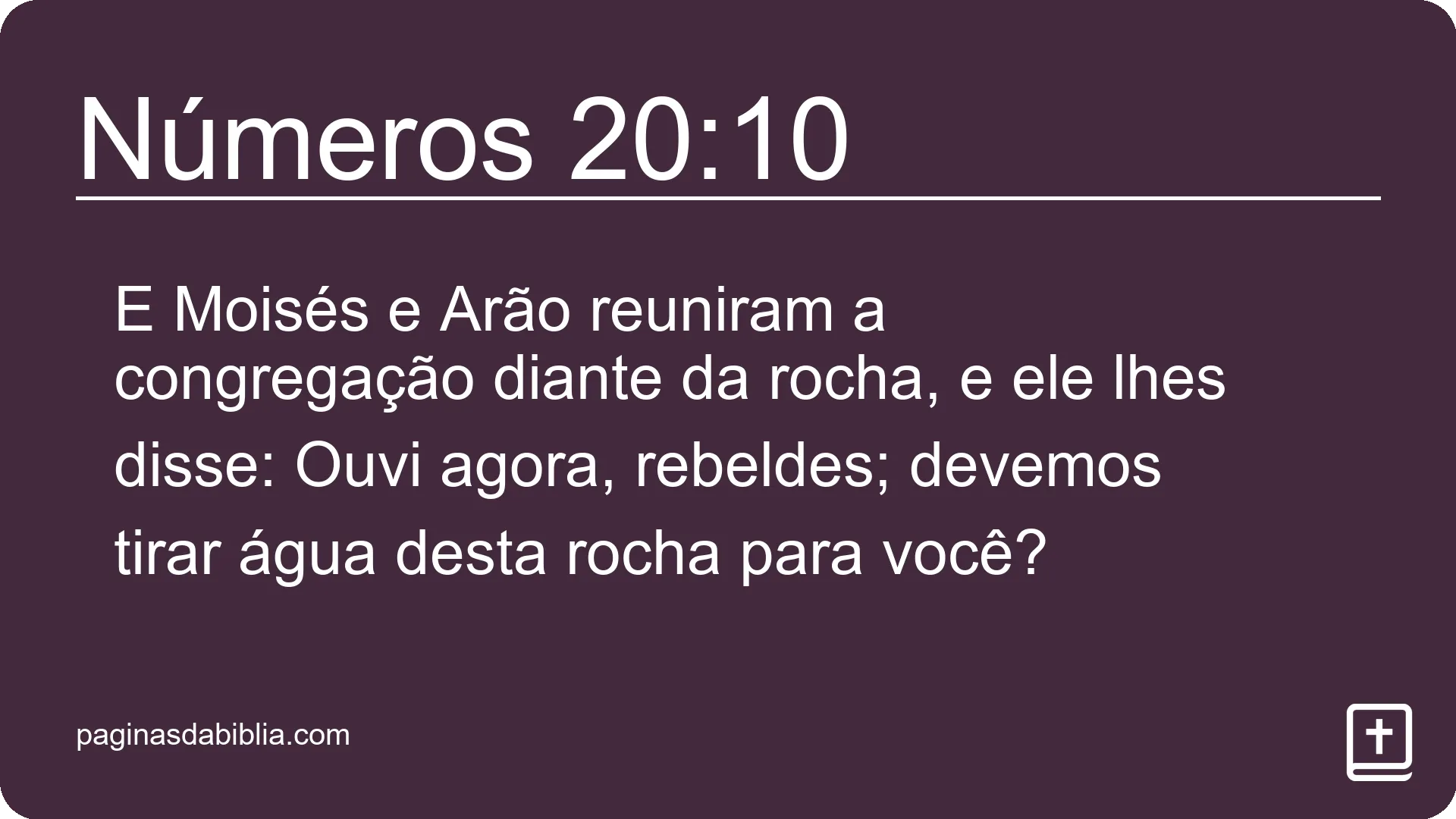 Números 20:10