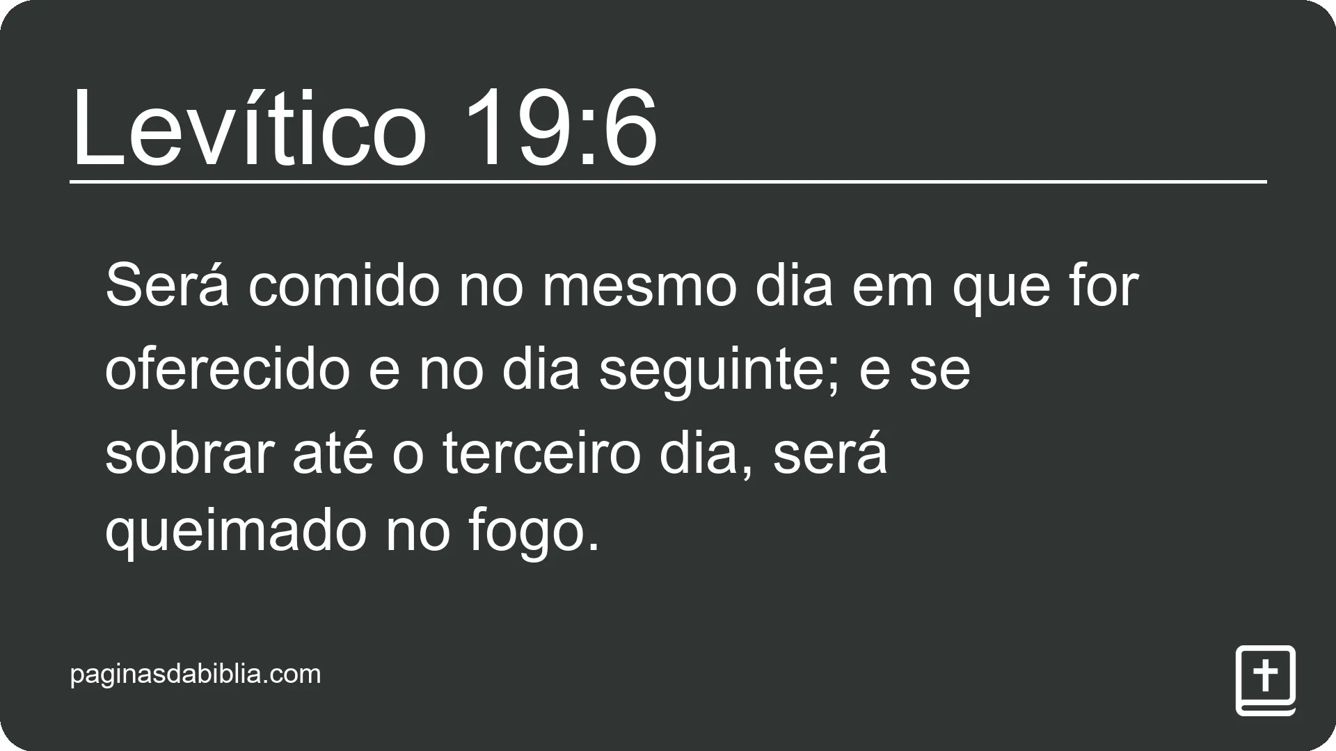 Levítico 19:6