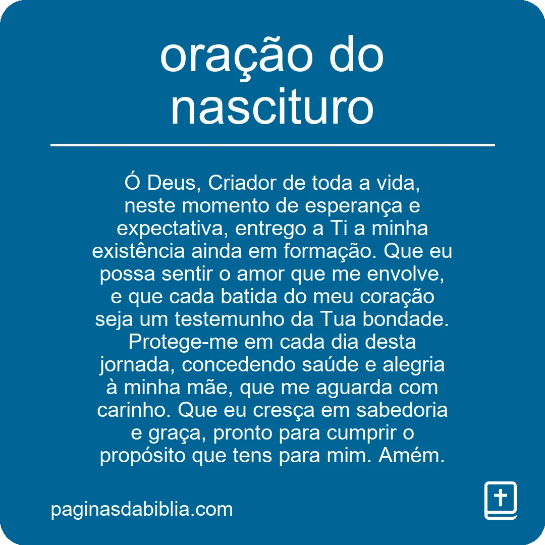 oração do nascituro