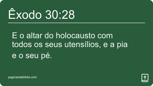 Êxodo 30:28