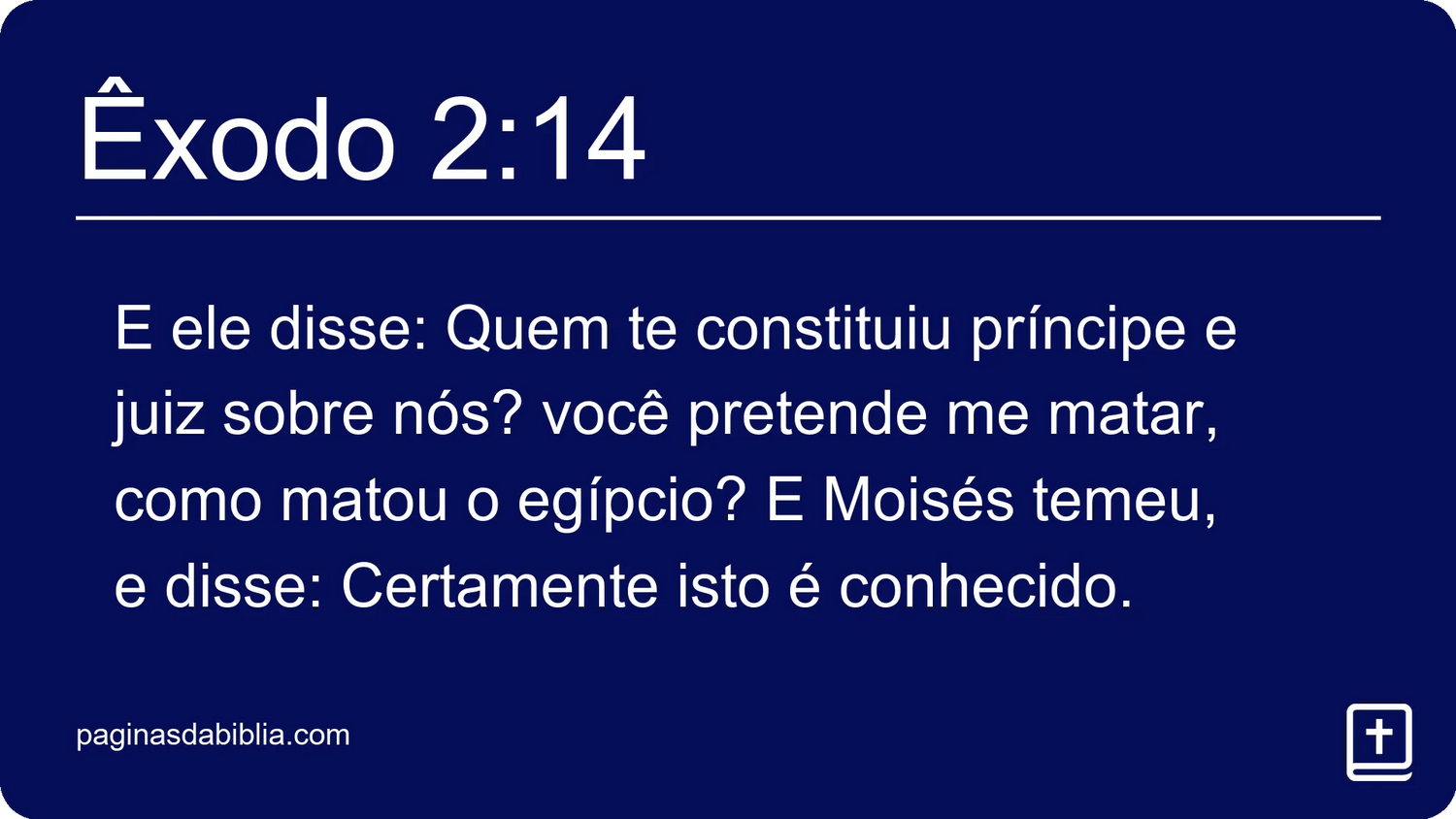 Êxodo 2:14