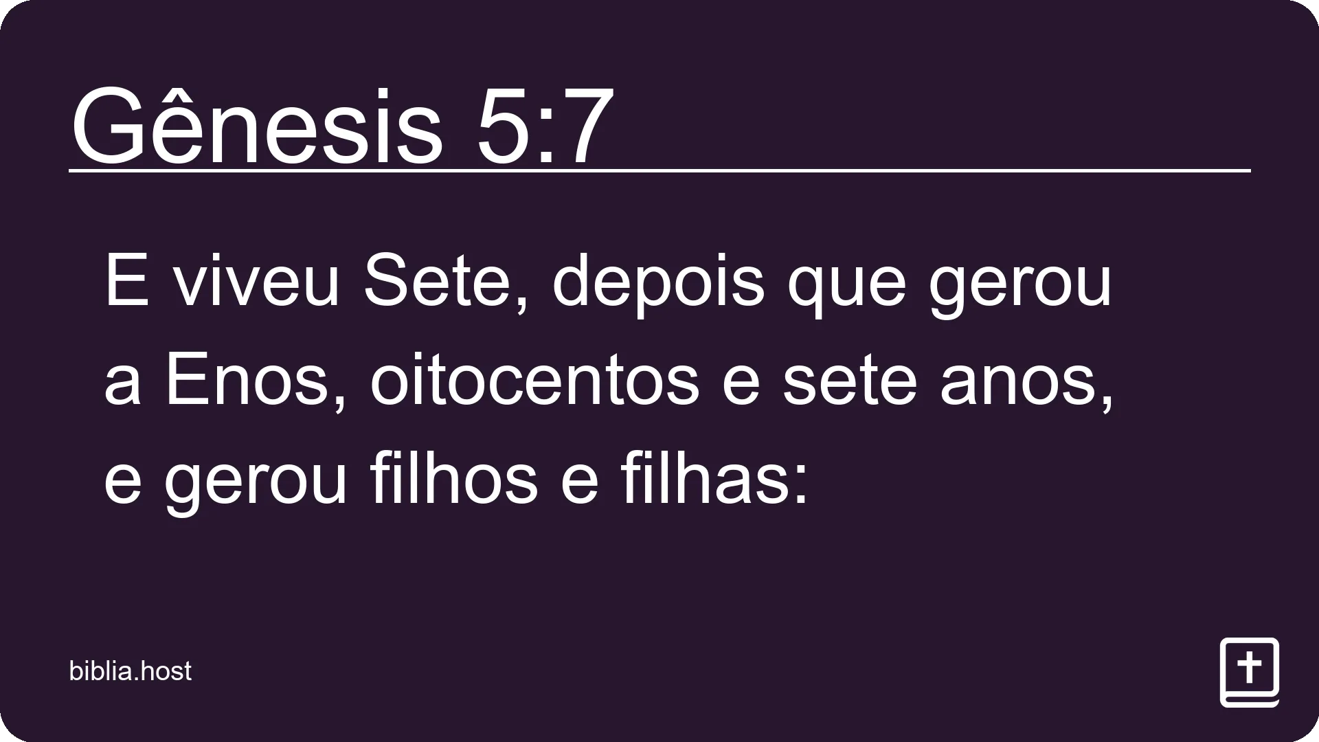 Gênesis 5:7