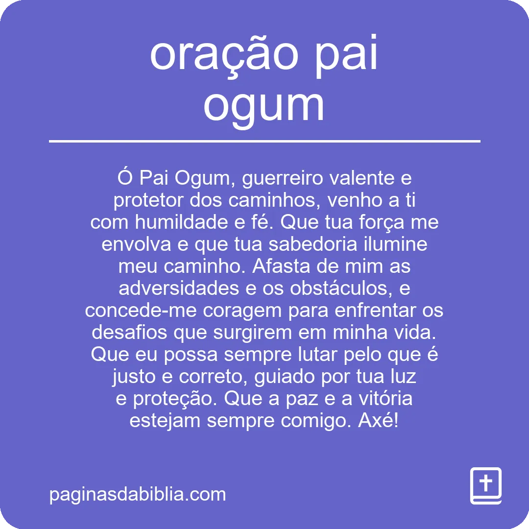 oração pai ogum