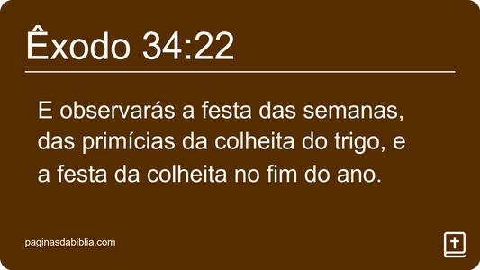 Êxodo 34:22