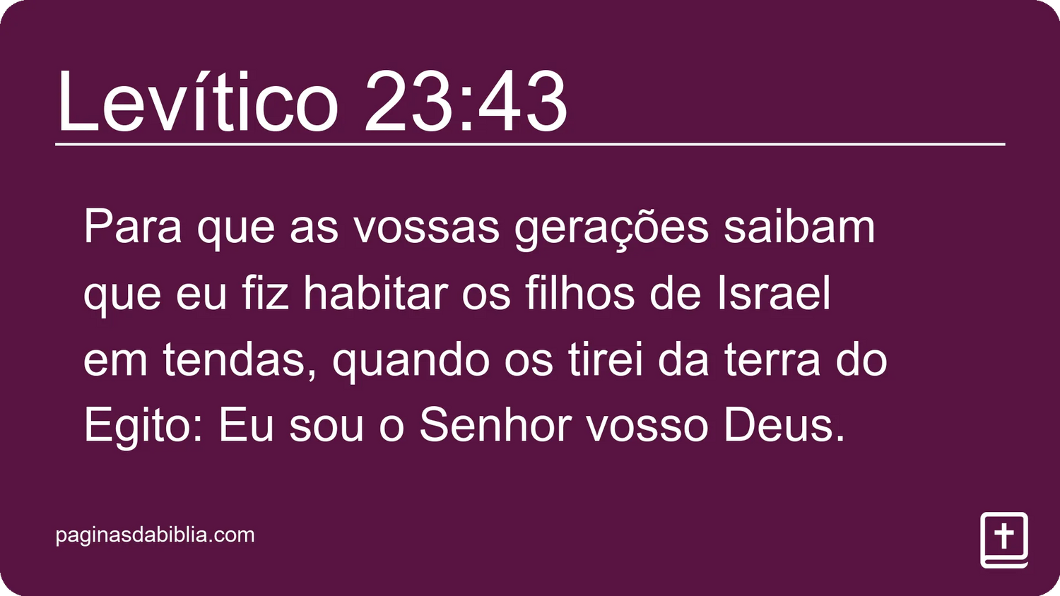 Levítico 23:43