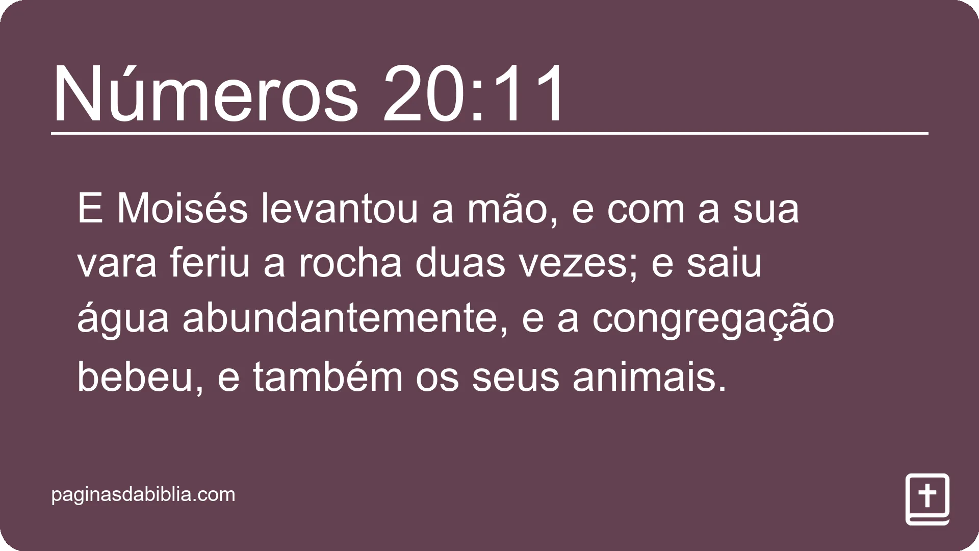 Números 20:11