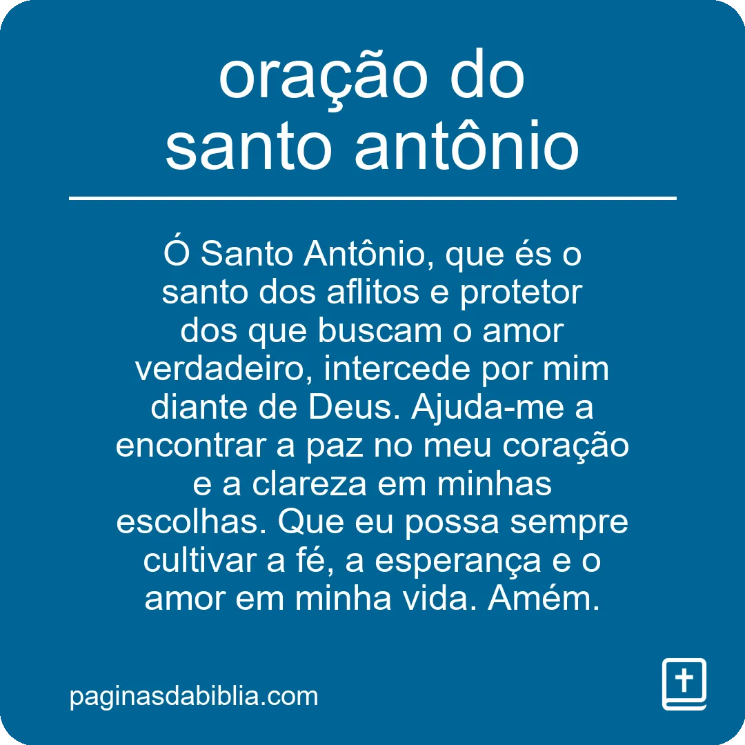 oração do santo antônio