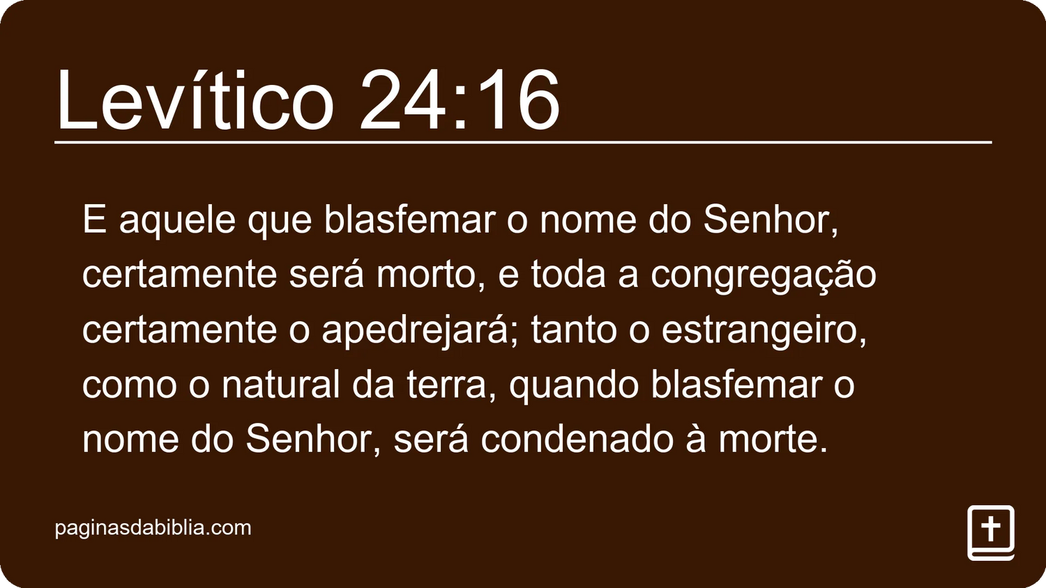 Levítico 24:16