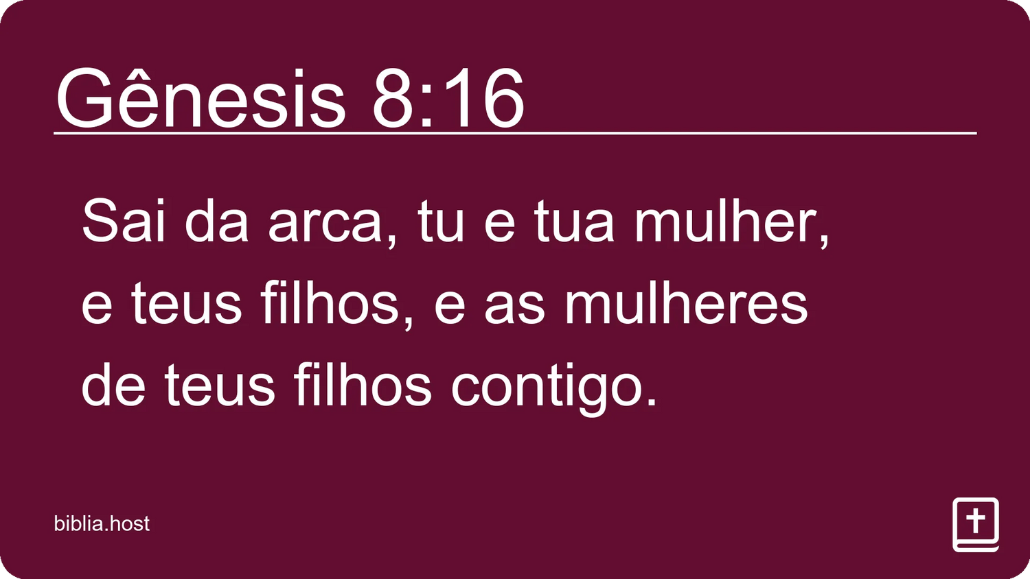 Gênesis 8:16