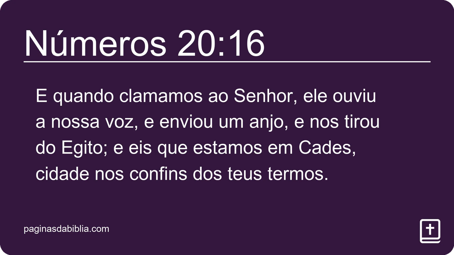 Números 20:16