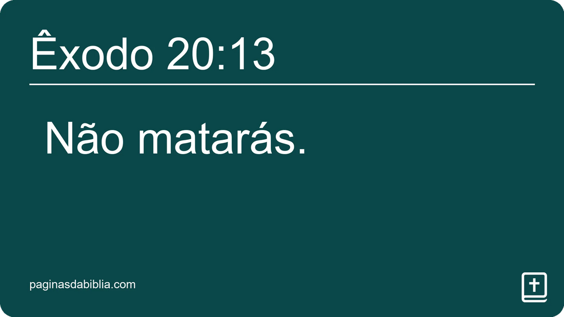 Êxodo 20:13