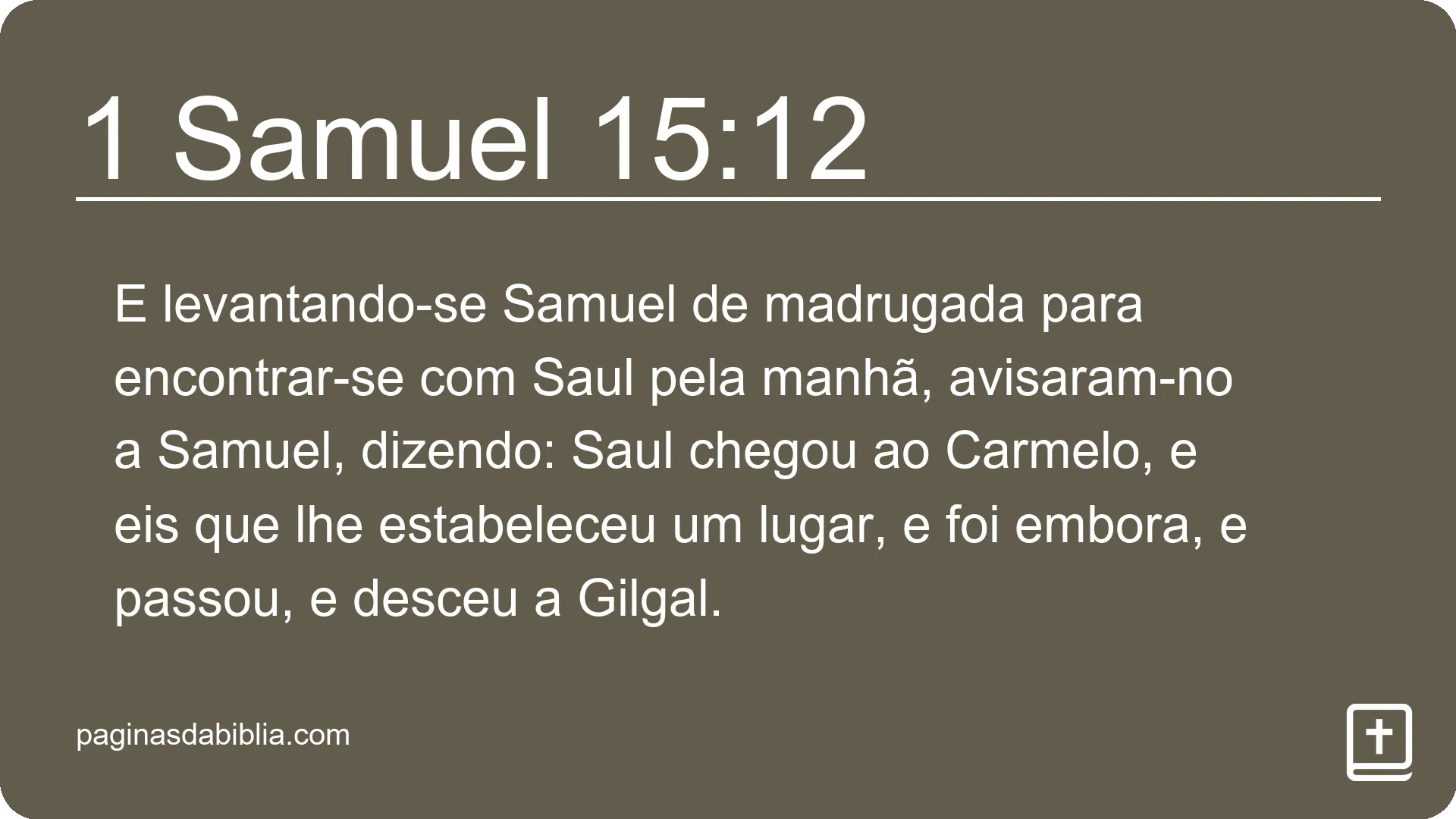 1 Samuel 15:12