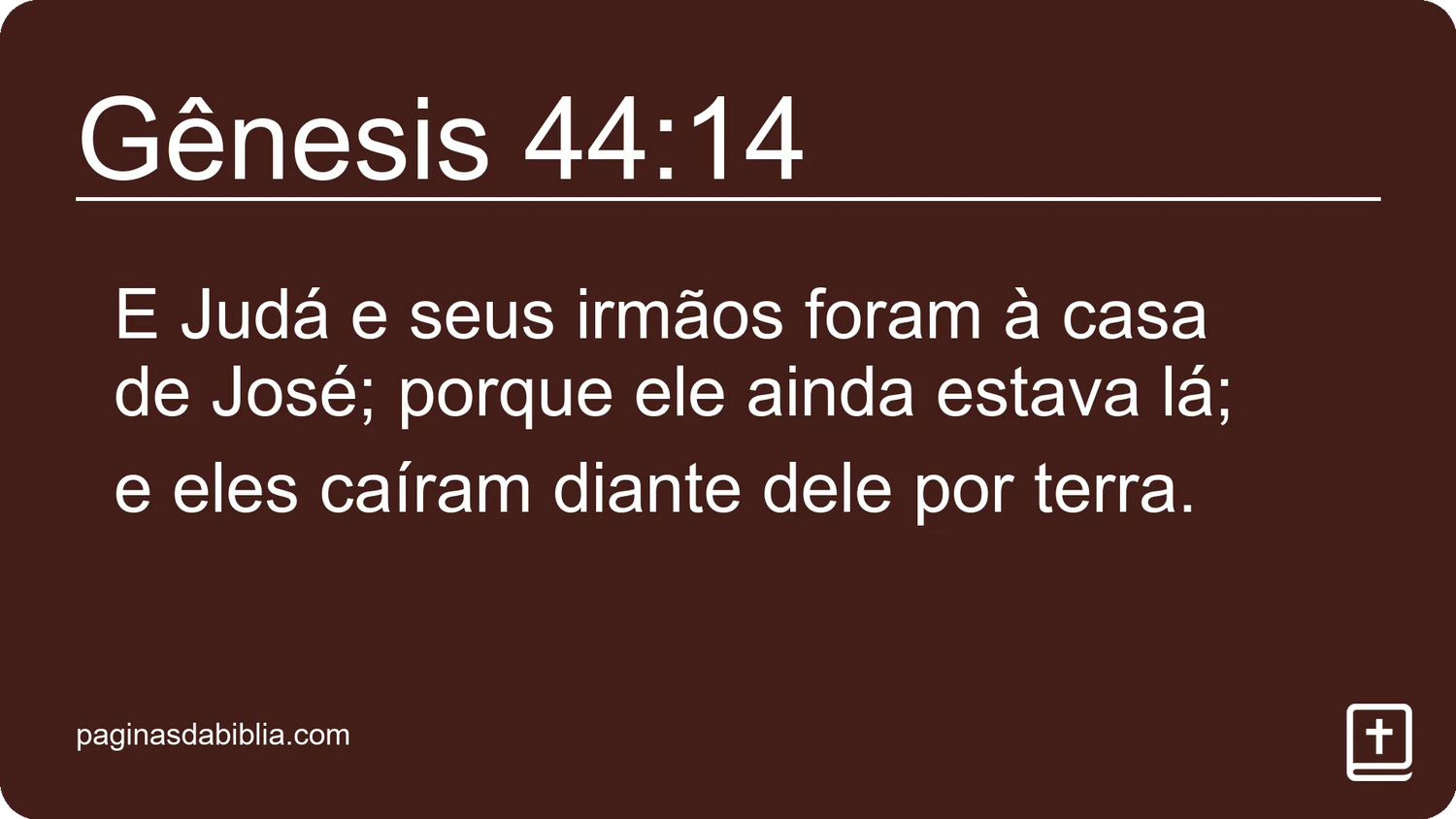 Gênesis 44:14