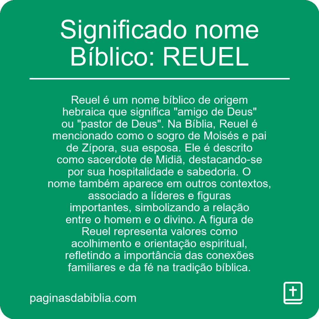 Significado nome Bíblico: REUEL