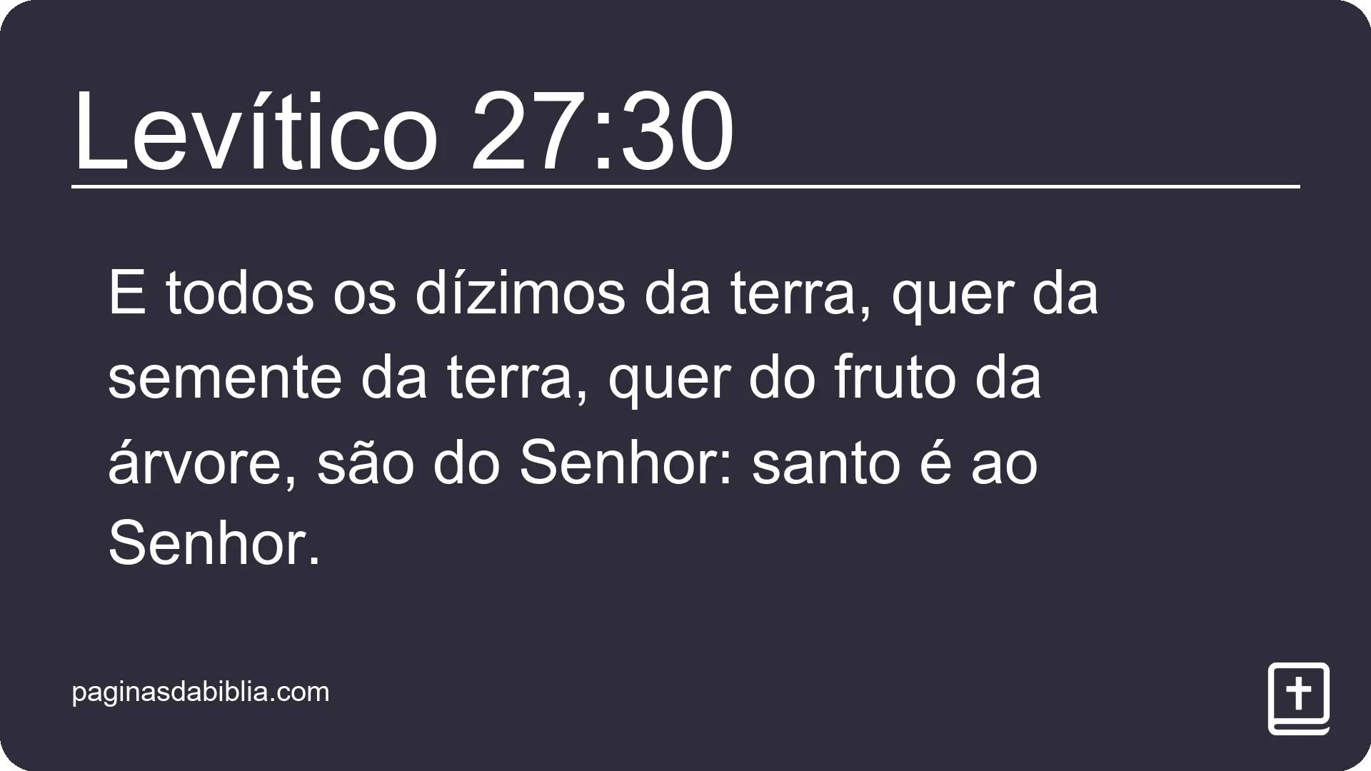 Levítico 27:30