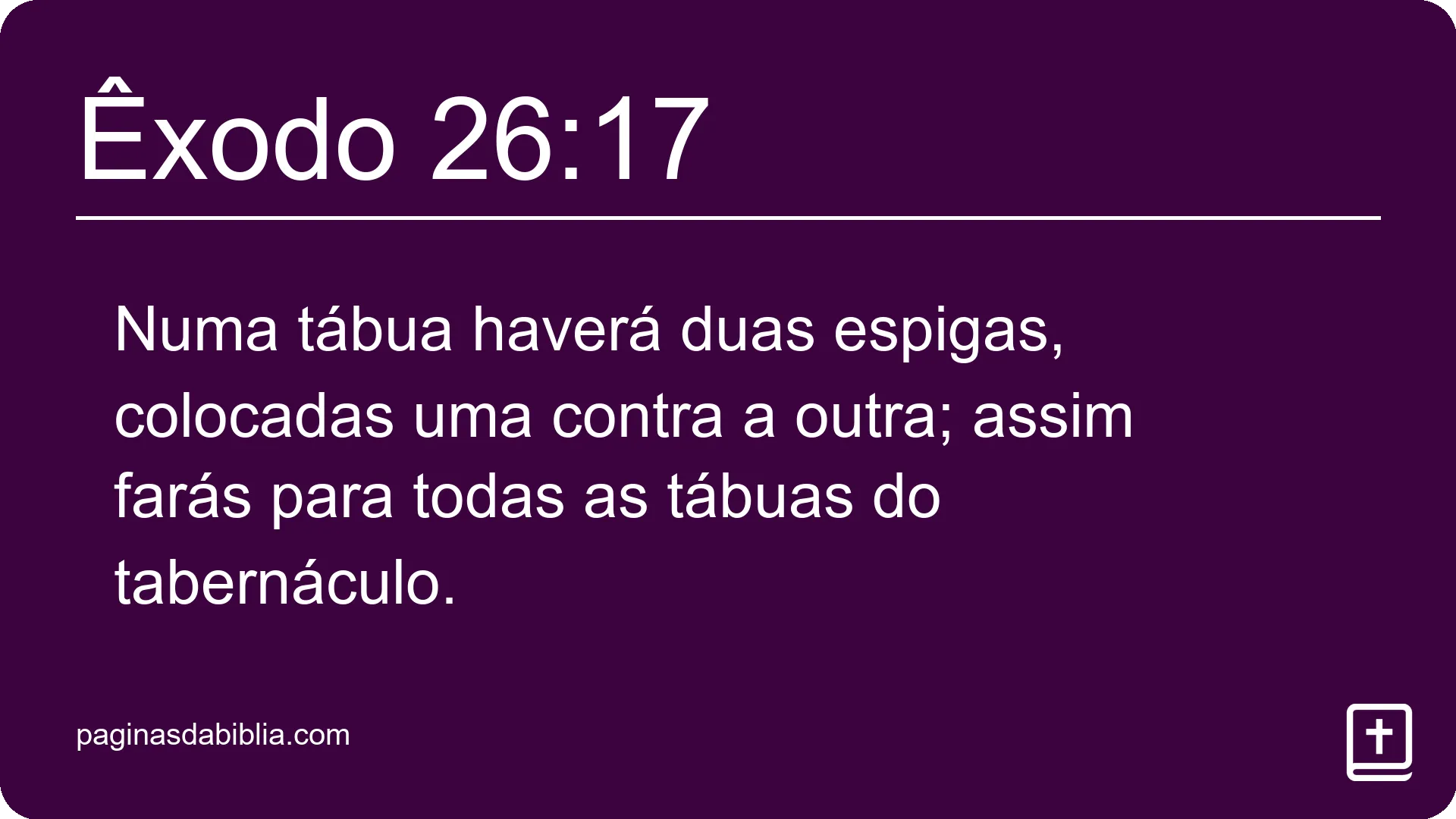 Êxodo 26:17