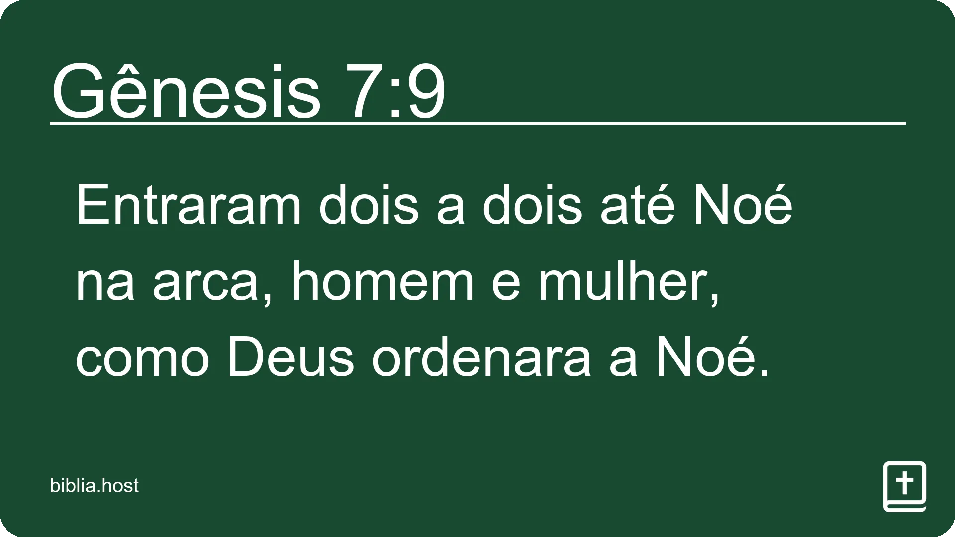 Gênesis 7:9