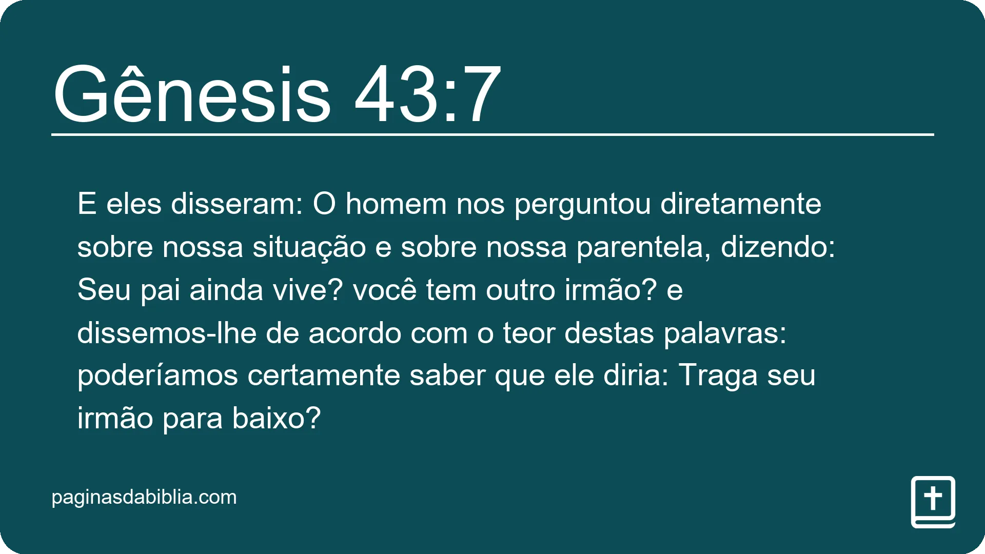 Gênesis 43:7