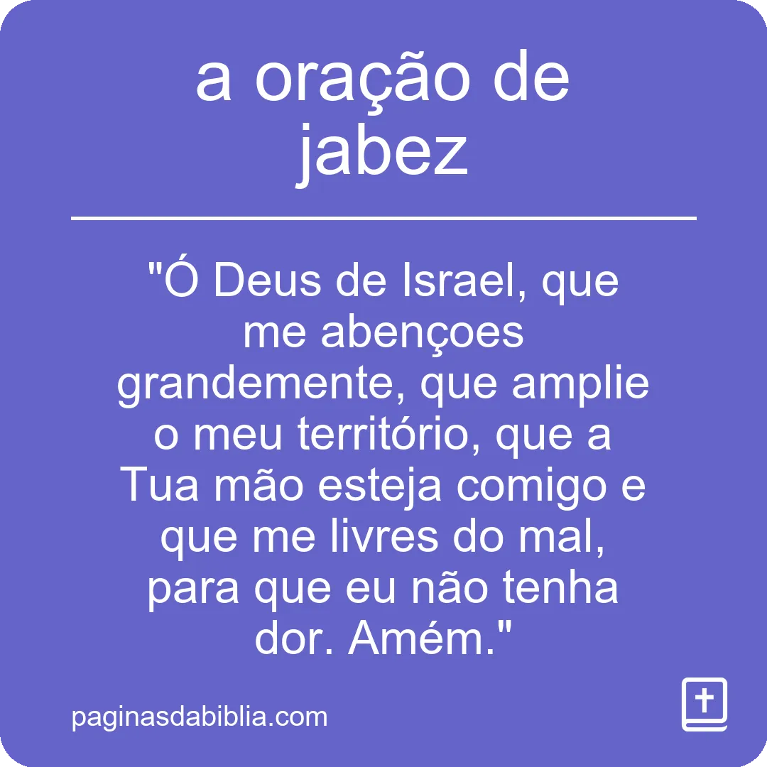 a oração de jabez