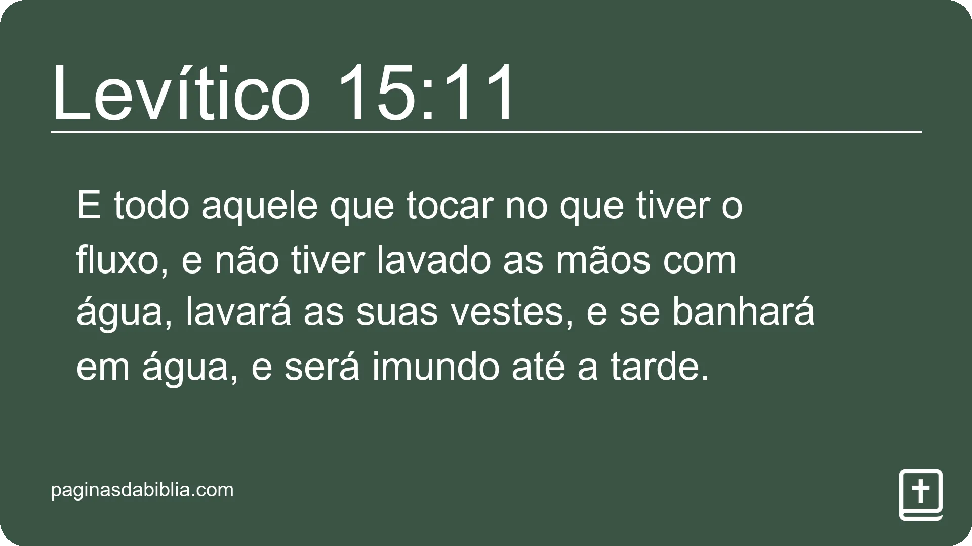 Levítico 15:11