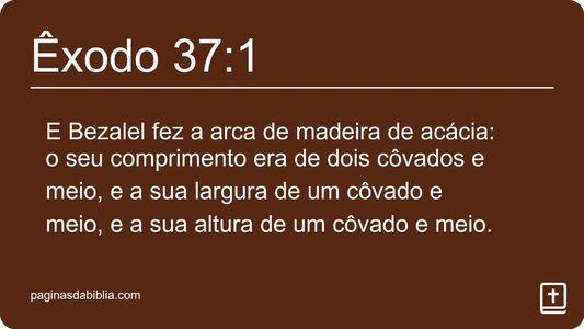 Êxodo 37:1