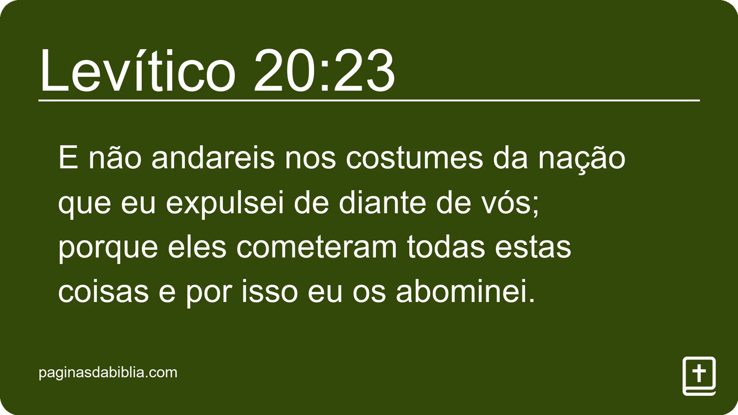 Levítico 20:23