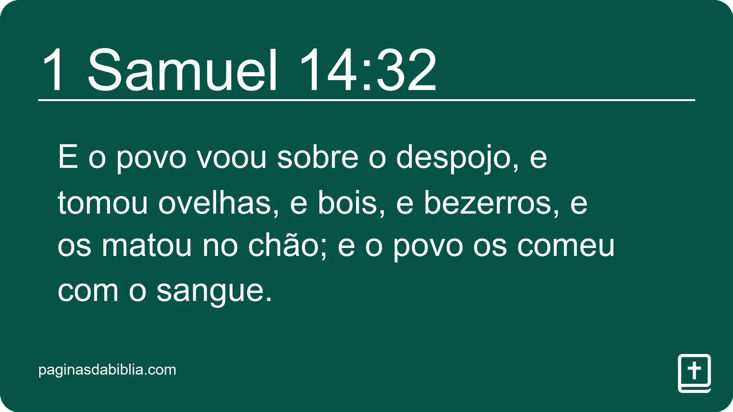 1 Samuel 14:32