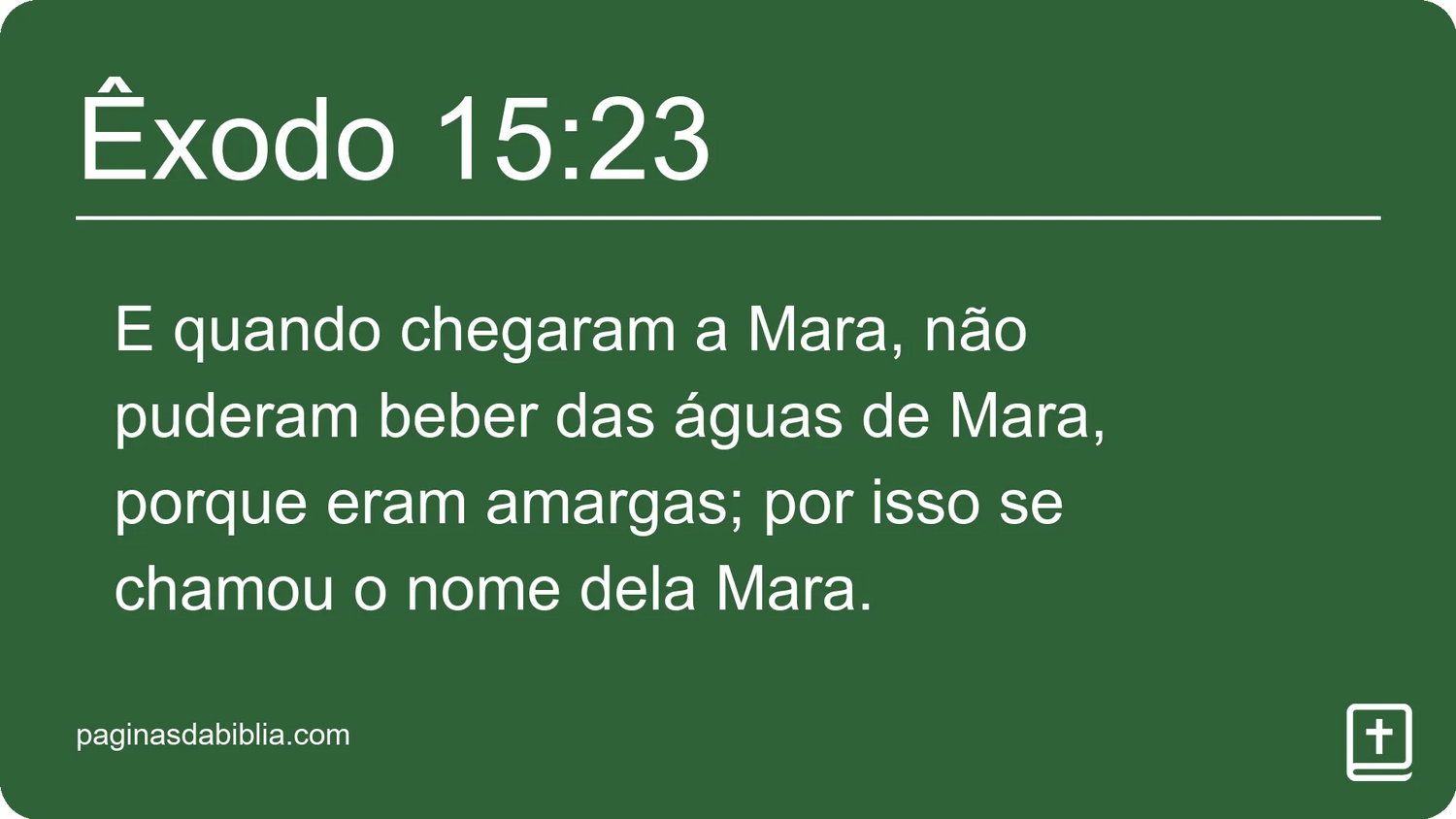 Êxodo 15:23