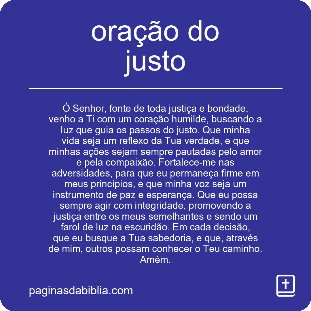 oração do justo