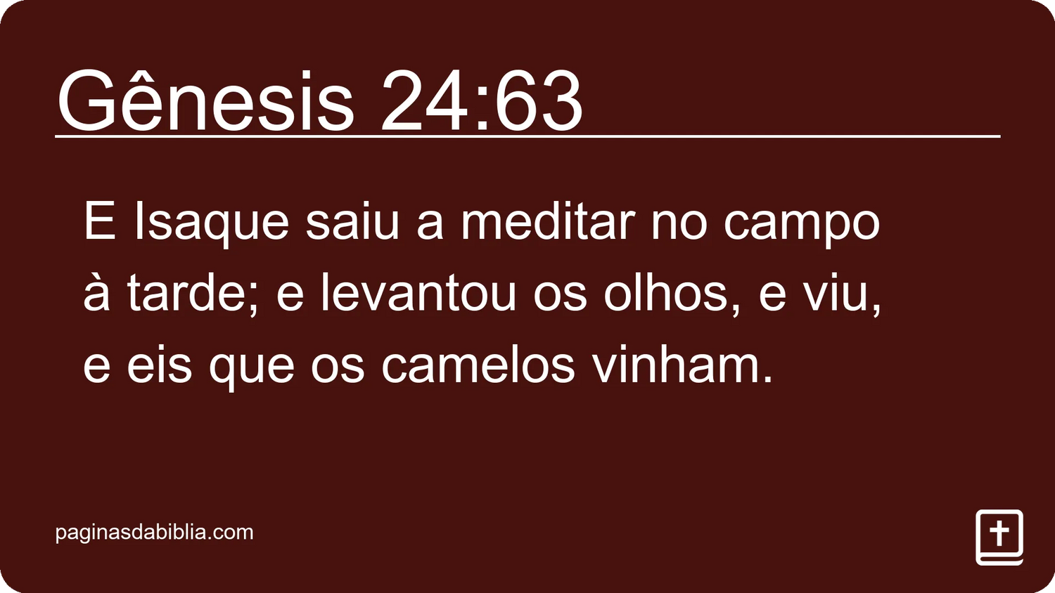 Gênesis 24:63