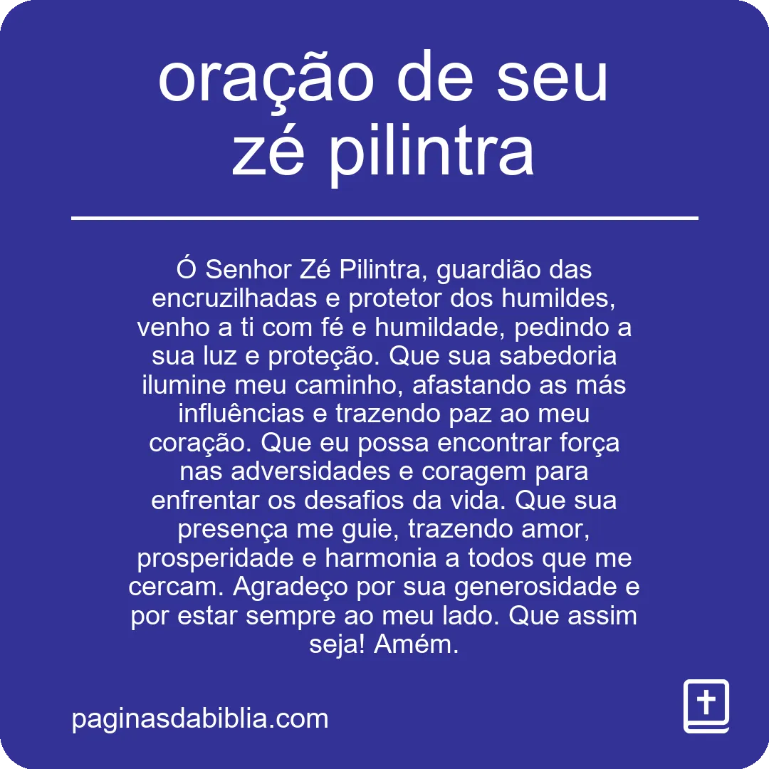 oração de seu zé pilintra