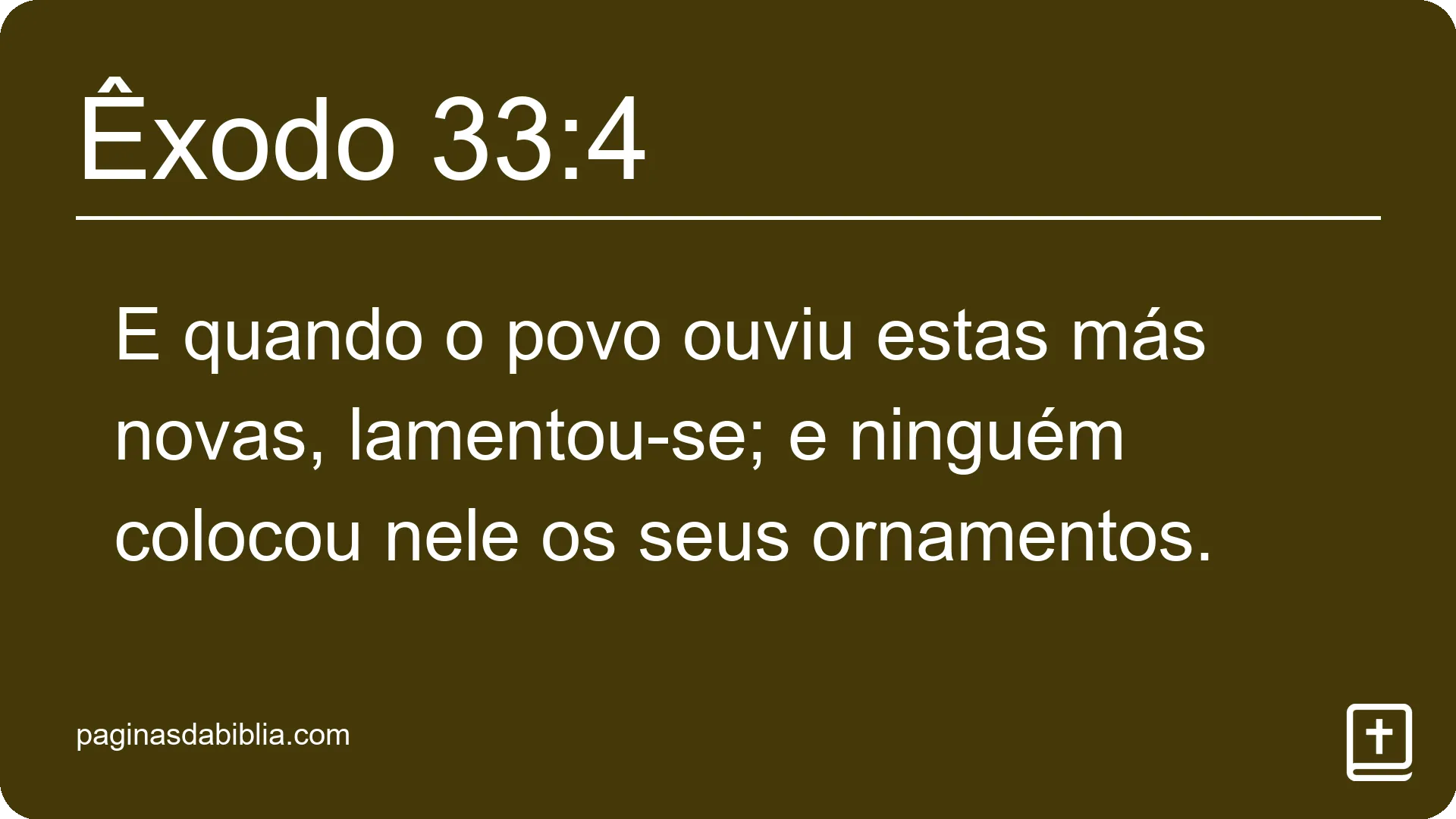 Êxodo 33:4