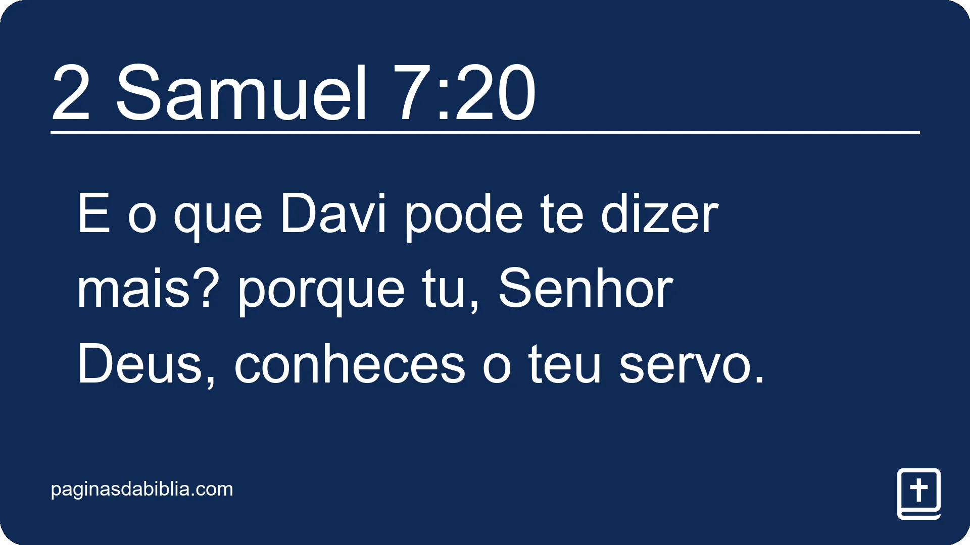 2 Samuel 7:20