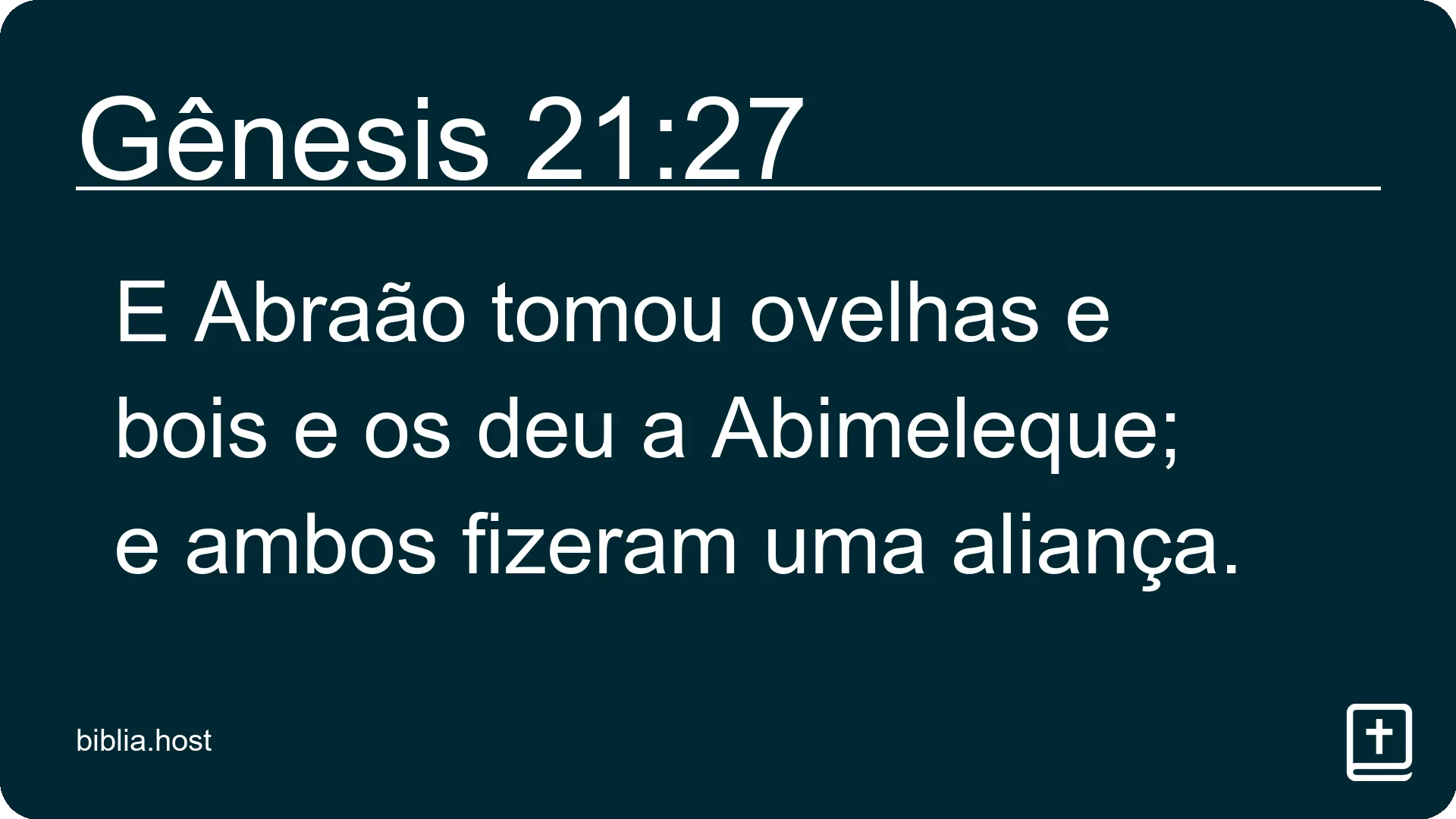 Gênesis 21:27