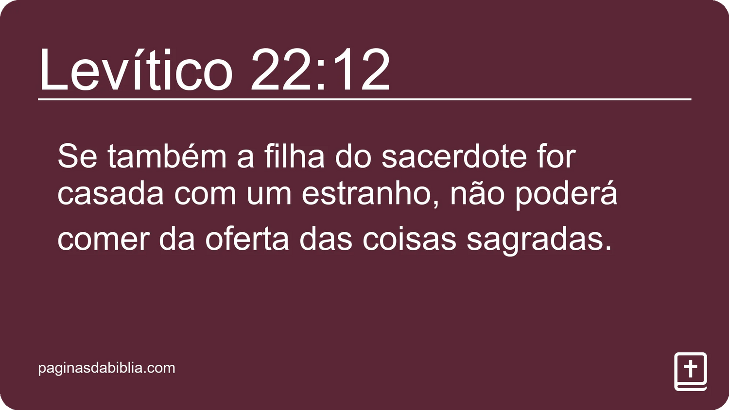 Levítico 22:12