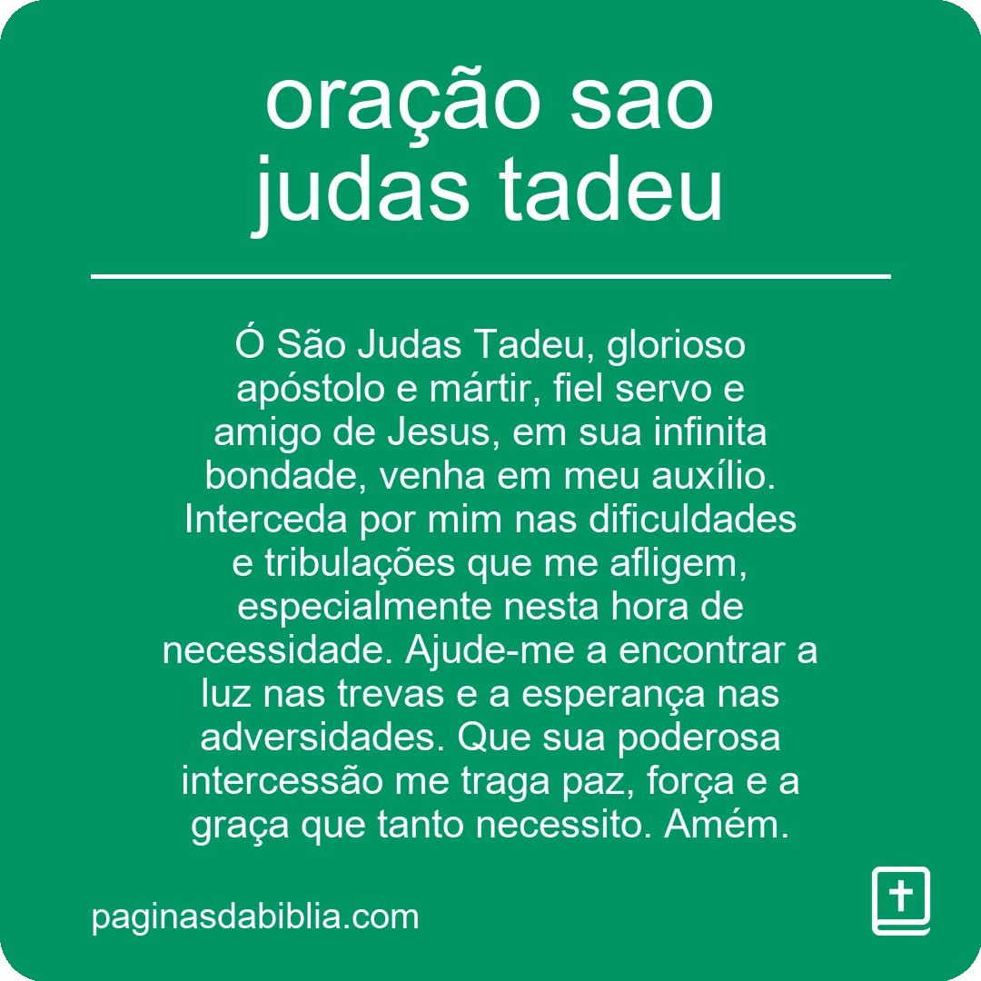 oração sao judas tadeu