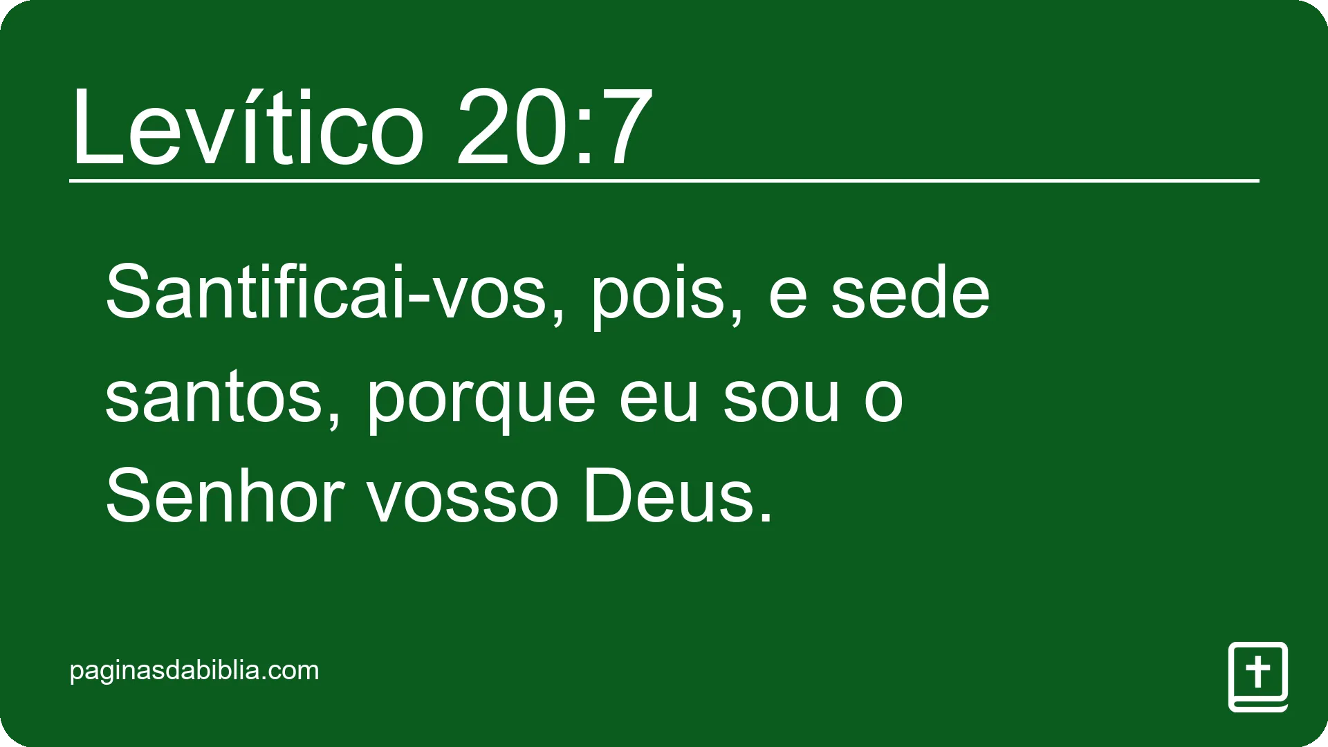 Levítico 20:7