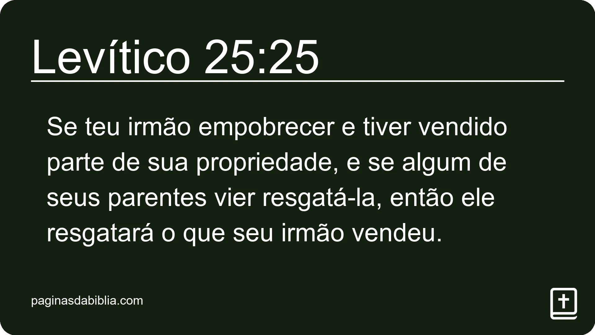 Levítico 25:25