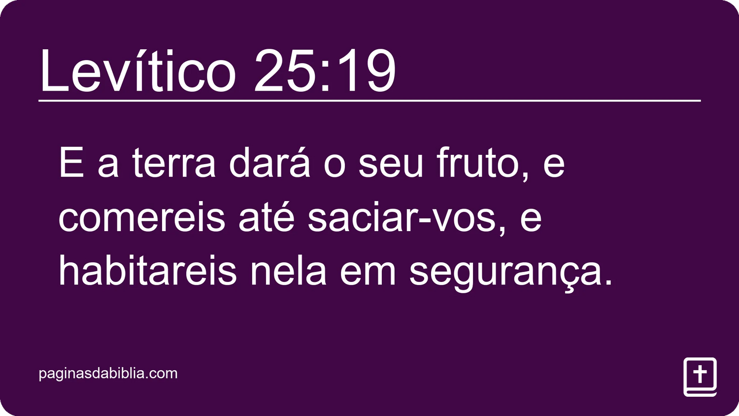 Levítico 25:19