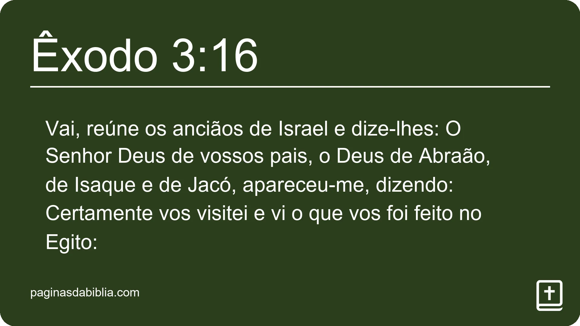 Êxodo 3:16