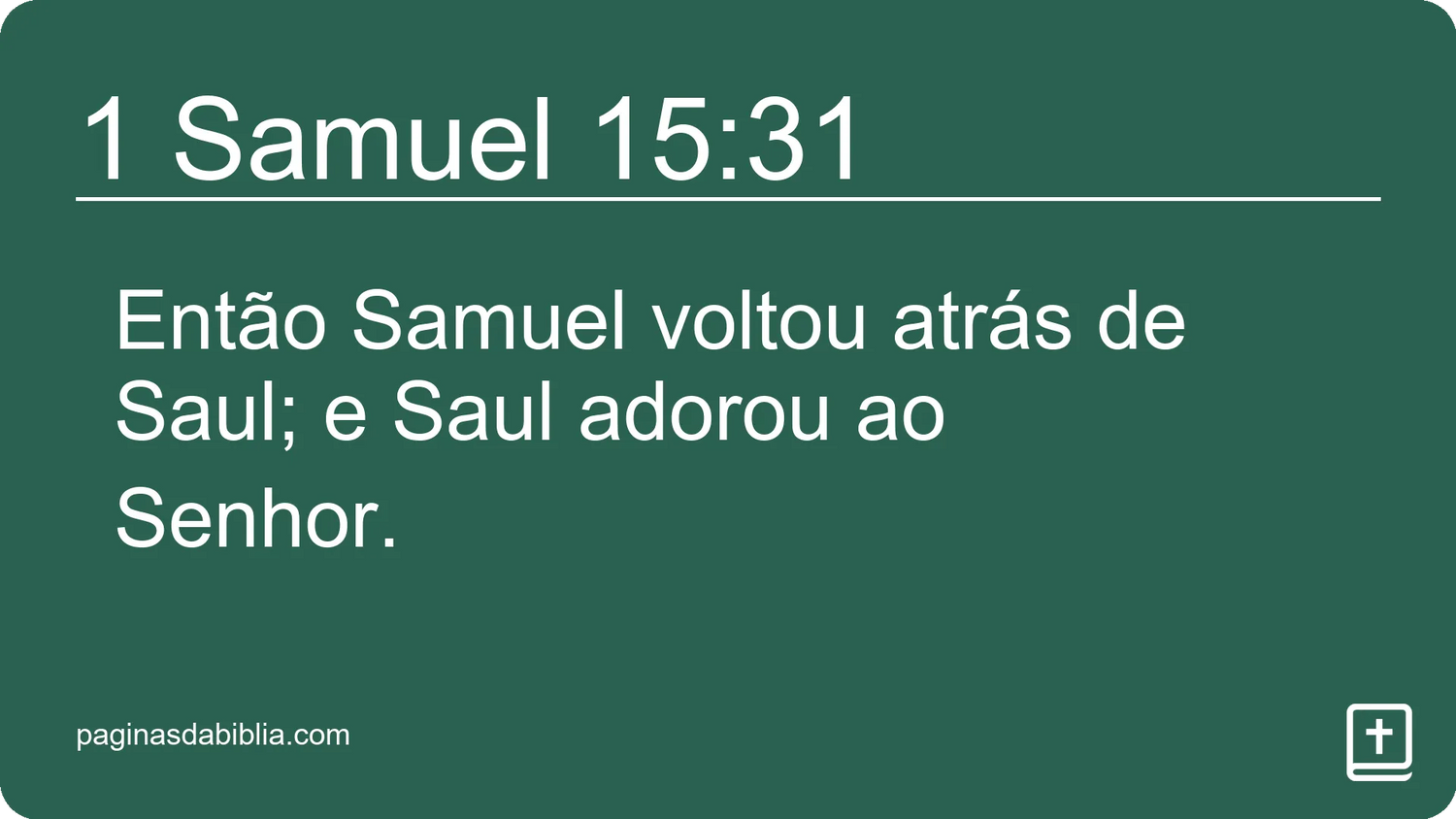 1 Samuel 15:31